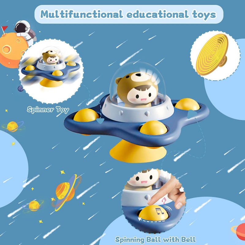 ดูดถ้วยSpinnerของเล่นสําหรับทารก 12-18Months Sensory Development Window Spinnersเด็กSpinning Topsของเล่นสําหรับเด็กวัยหัดเดิน 1-3Y