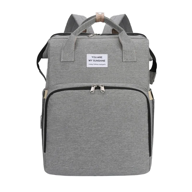 Dual-use  Folding Bed Mummy Bag Going Out Light Large Capacity Maternal And Infant Back Milk Bag Multipurpose Mummy Bed Bag
