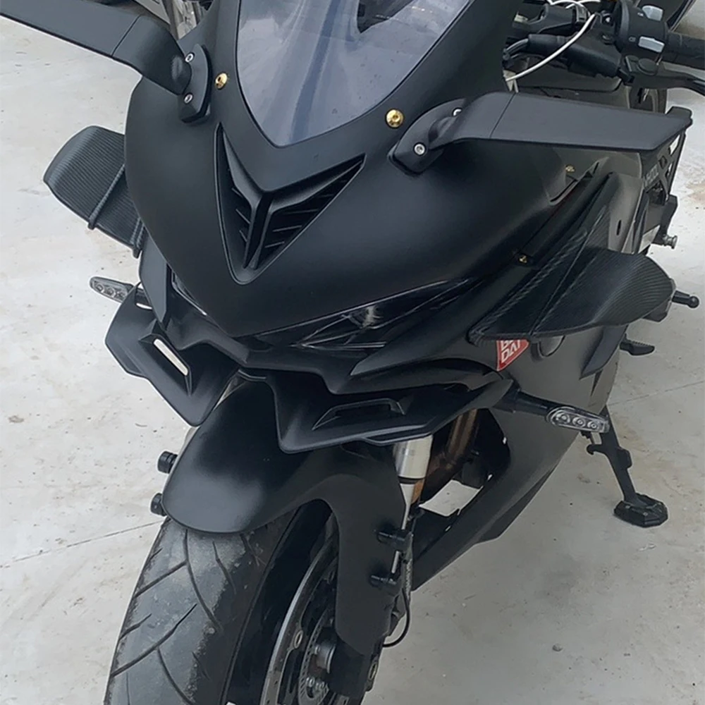 Winglet para motocicleta, spoiler lateral aerodinâmico para yamaha yzf r1 r6 r25 r7 r3 kawasaki ninja h2 h2r para bmw s1000rr abs
