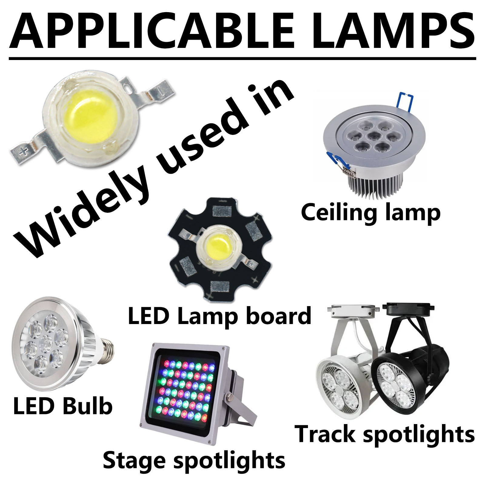 50 stücke 1 W 3 W High Power LED Leuchtdiode LEDs Chip SMD Weiß Gelb Warm/Neutral/kalt weiß Für SpotLight Downlight Lampe