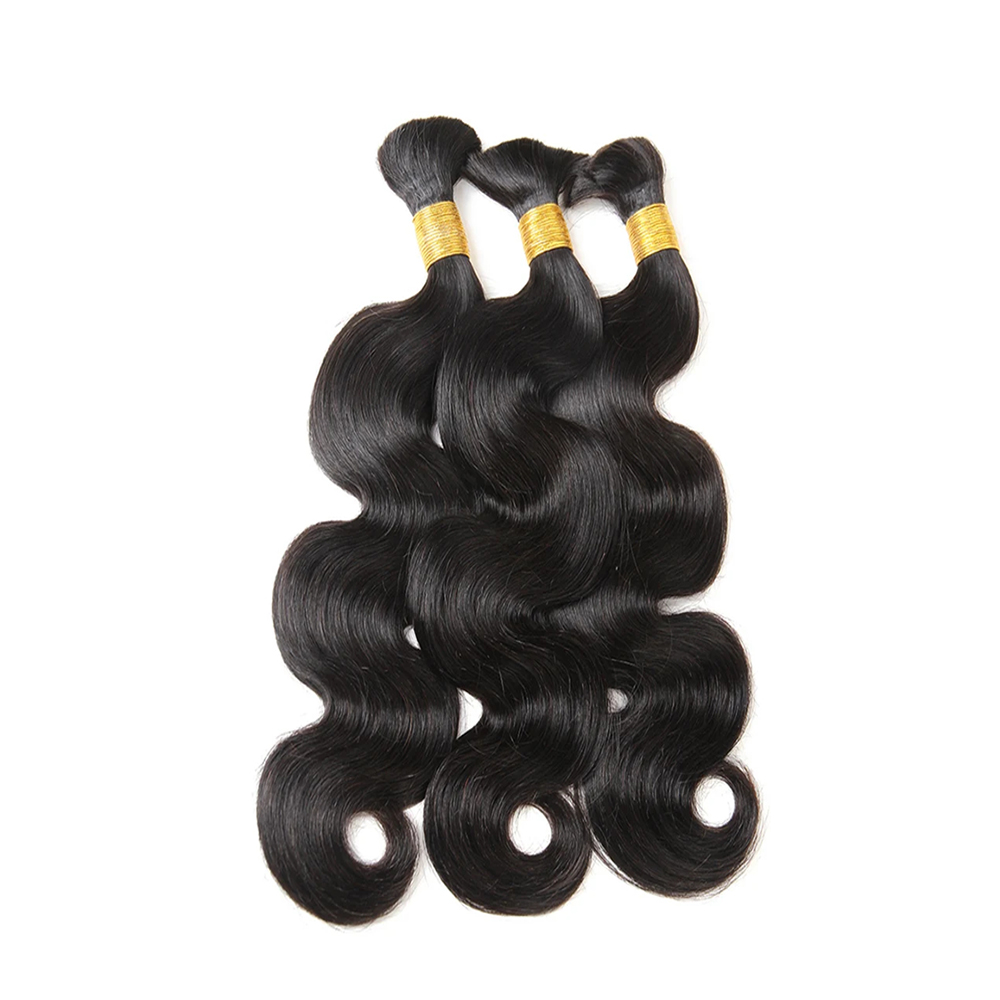 Body Wave No Weft Braids Ludzkie włosy doczepiane luzem Ludzkie włosy wiązki 16''-26'' Naturalne czarne dziewicze włosy luzem do zaplatania