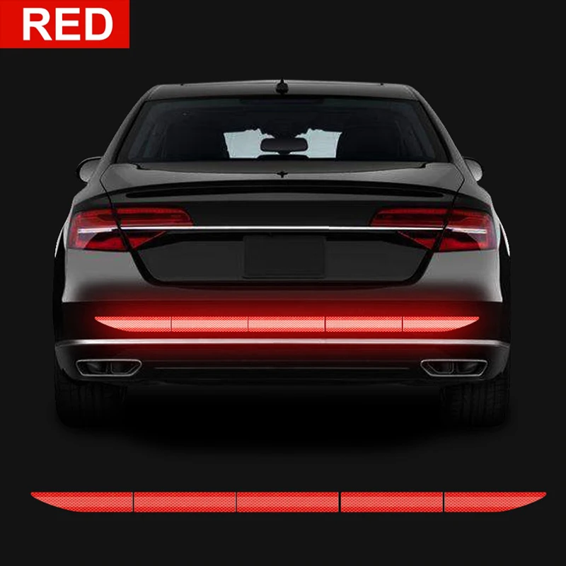 90 ซม.รถสะท้อนแสง Decal คําเตือนความปลอดภัยเทปสะท้อนแสงสติ๊กเกอร์รถ Anti Collision Warning Reflector สติกเกอร์อุปกรณ์เสริมอัตโนมัติ