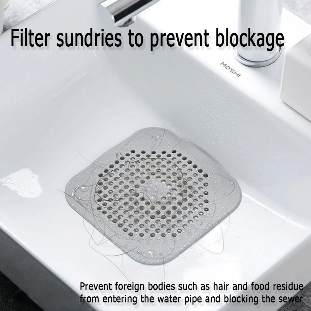 Silikon Mit Saugnapf Bodenablauf Aufkleber Badezimmer Kanalisation Haar Filter Ablauf Abdeckung Hause Boden Ablauf Matte Bad Zubehör