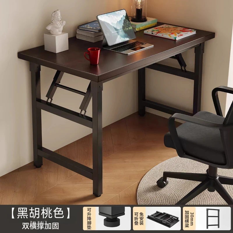 80 * 40 * 75Cm Home Desk, Simple Learning and Writing Table, Portable Foldable Rectangular Training Table, Non-space Workbench