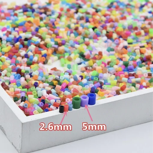 5000 cái/túi/57G 2.6mm Balo Hạt Trẻ Em Vui Thủ Công TỰ LÀM Handmaking Cầu Chì nhựa xếp hình PUPUKOU Hạt Thông Minh Sáng Tạo đồ Chơi giáo dục