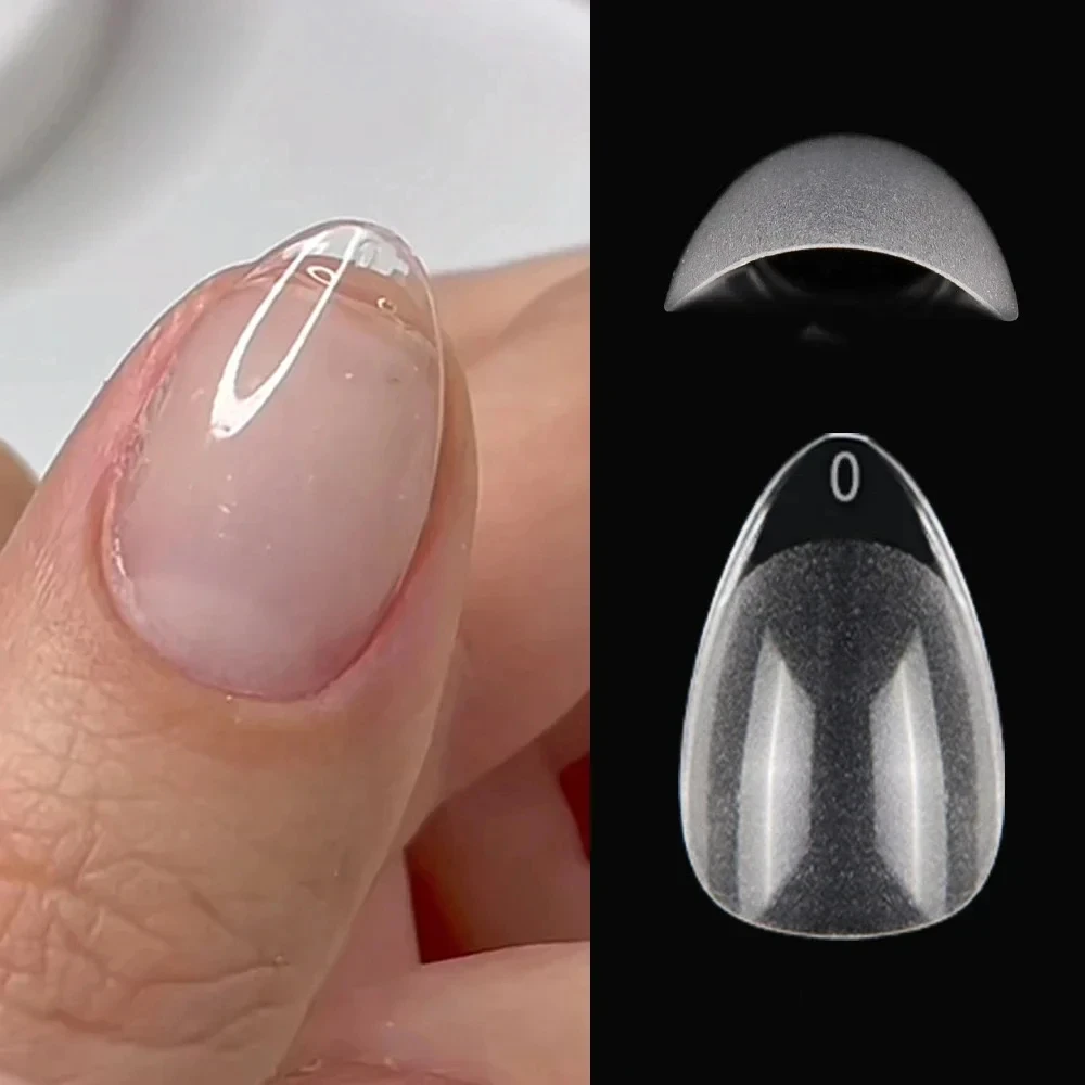 120 Uds XXS puntas de uñas de ataúd de almendra cortas medio mate Gel suave prefilado cubierta completa uñas postizas para pequeñas