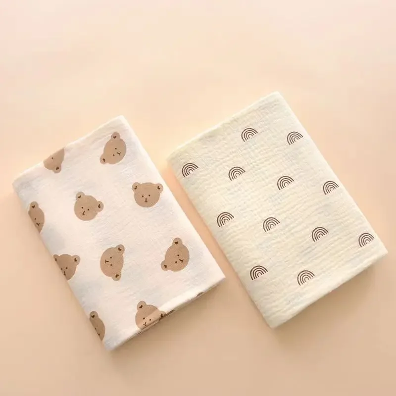 2Pc Cotton Muslin Blankets Baby Receiving Blanket for Newborn Muslin Swaddle Wrap Bedding Infant Bath Towel Baby Items