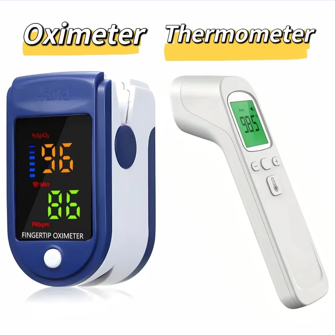 Nouveau pistolet de température frontale infrarouge domestique, thermomètre électronique, Type de pince à doigt précis, oxymètre d'oxymétrie de pouls