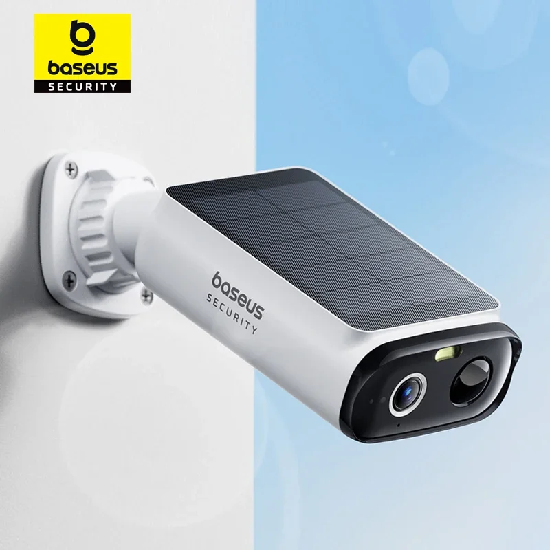 Baseus セキュリティ S1 Lite ソーラーセキュリティカメラ ワイヤレス屋外カメラ 連続電源 2K解像度 135 ° FOV IP67 Wifiカメラ