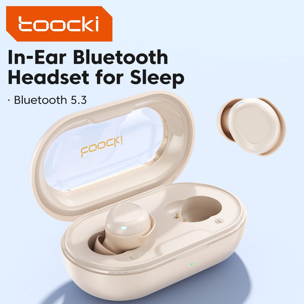 Toocki EJ12 ENC auriculares inalámbricos Bluetooth 5,3 in-ear Control táctil IPX4 Mini auriculares impermeables para dormir comodidad auriculares