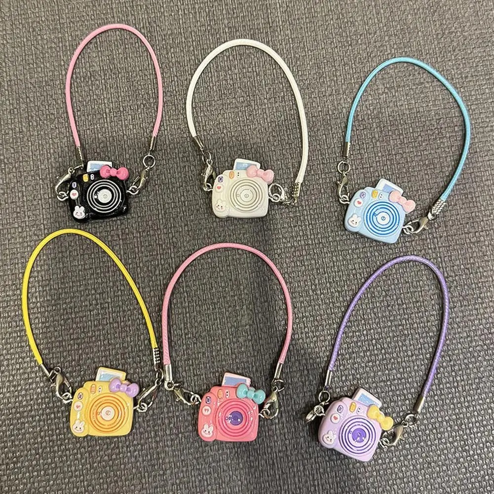 Mini caméra à monter soi-même, jouet en peluche pour poupée Labubu de 17cm, accessoires pour maison de poupée, accessoires de cou suspendus, pendentif pour maison de poupée