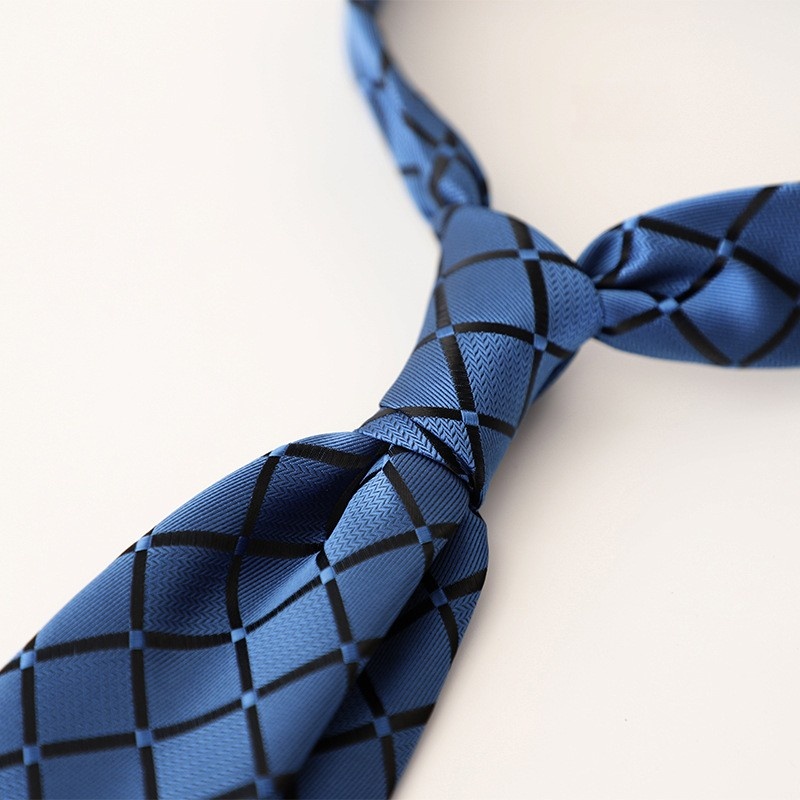 Luxuriöse 8-cm-Herrenkrawatte mit Karomuster und Karos für Herren, Bräutigam, Trauzeuge, Jacquard, gewebt, Ascot, formelles Business-Party-Zubehör