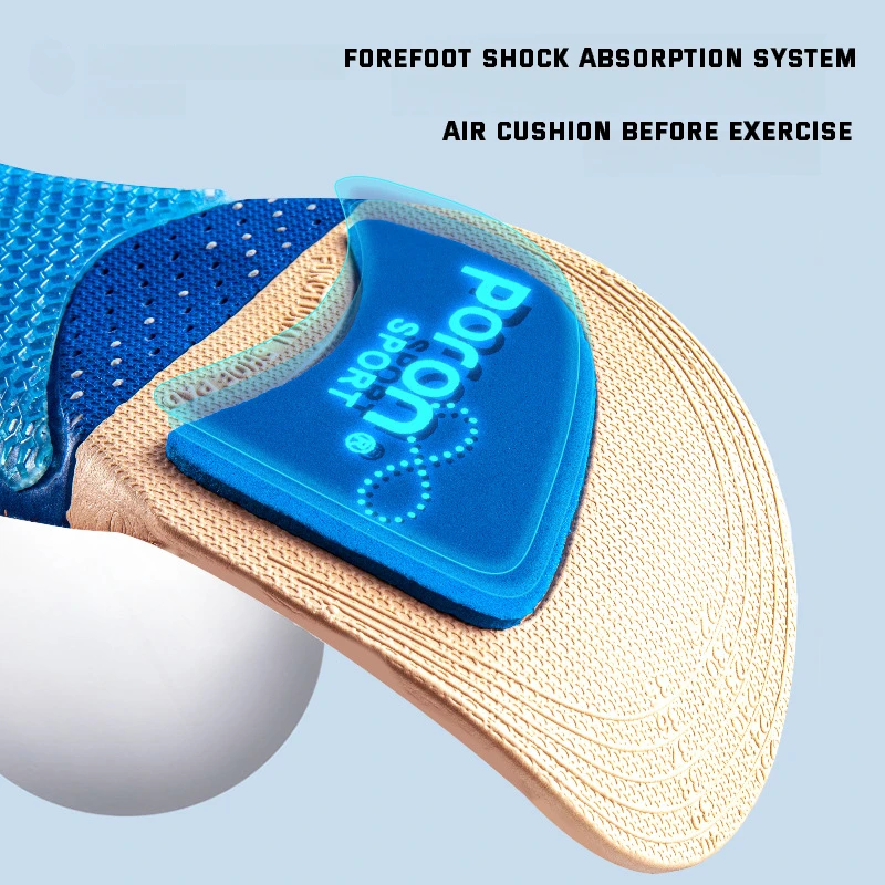 Silicone Orthopedic Insoles for Shoes High Elastic Sport Shockabsorbing Insole for Feet Arch Support Plantar Fasciitis Shoe Sole