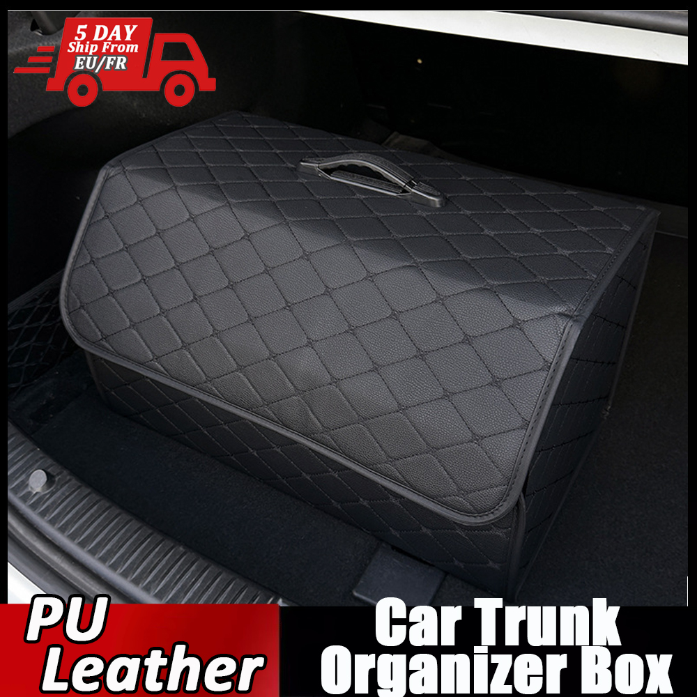 Kofferbak Organizer Box Grote capaciteit Auto Multifunctioneel gereedschap Opbergtas Opbergen Opruimen Leer Opvouwbaar Voor noodopbergdoos