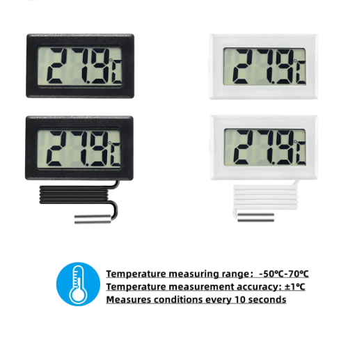 Mini Digital LCD Sensor de Temperatura para Fish Tank, Indoor, Convenient, Hygrometer, Water Meter