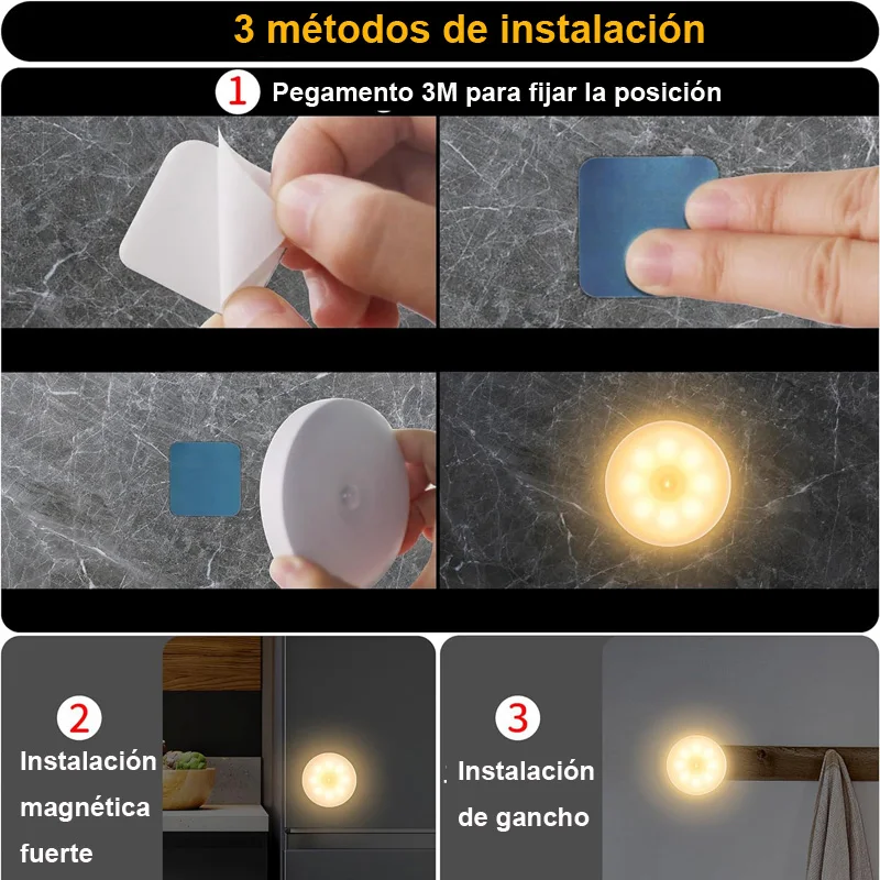 Xiaomi-luz nocturna LED con Sensor de movimiento PIR, recargable por USB, lámpara de noche para armario de cocina, decoración de dormitorio y habitación