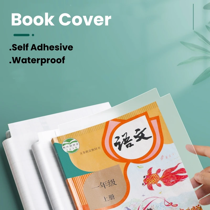 10 Sheets A4/16K/25K Transparent Self Adhesive Book Cover Wrapper Waterproof Book Wrap Paper Film Matte Clear Notebook Protector