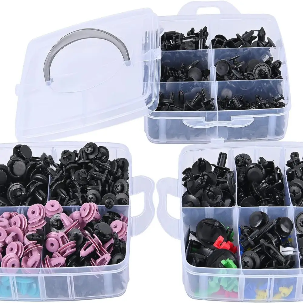 Auto Fastener คลิป 680 ชิ้นรถ Push Retainer Pin Rivet กันชนประตู Trim Panel Retainer Fastener Kit เครื่องมือกําจัดอัตโนมัติ