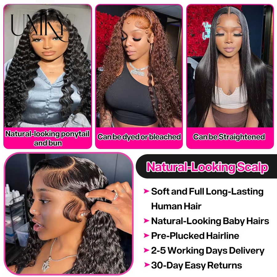 제리 곱슬 레이스 프런트 가발 13x4 투명 레이스 가발 여성용 cabelo humano 원래 브라질 DeepKinky 곱슬 인간의 머리 가발