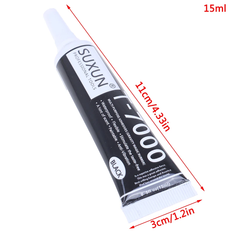 15ML T-7000 검은 접착제 휴대 전화 금속 화면 프레임 수리 다이아몬드 접착제 액체 접착제