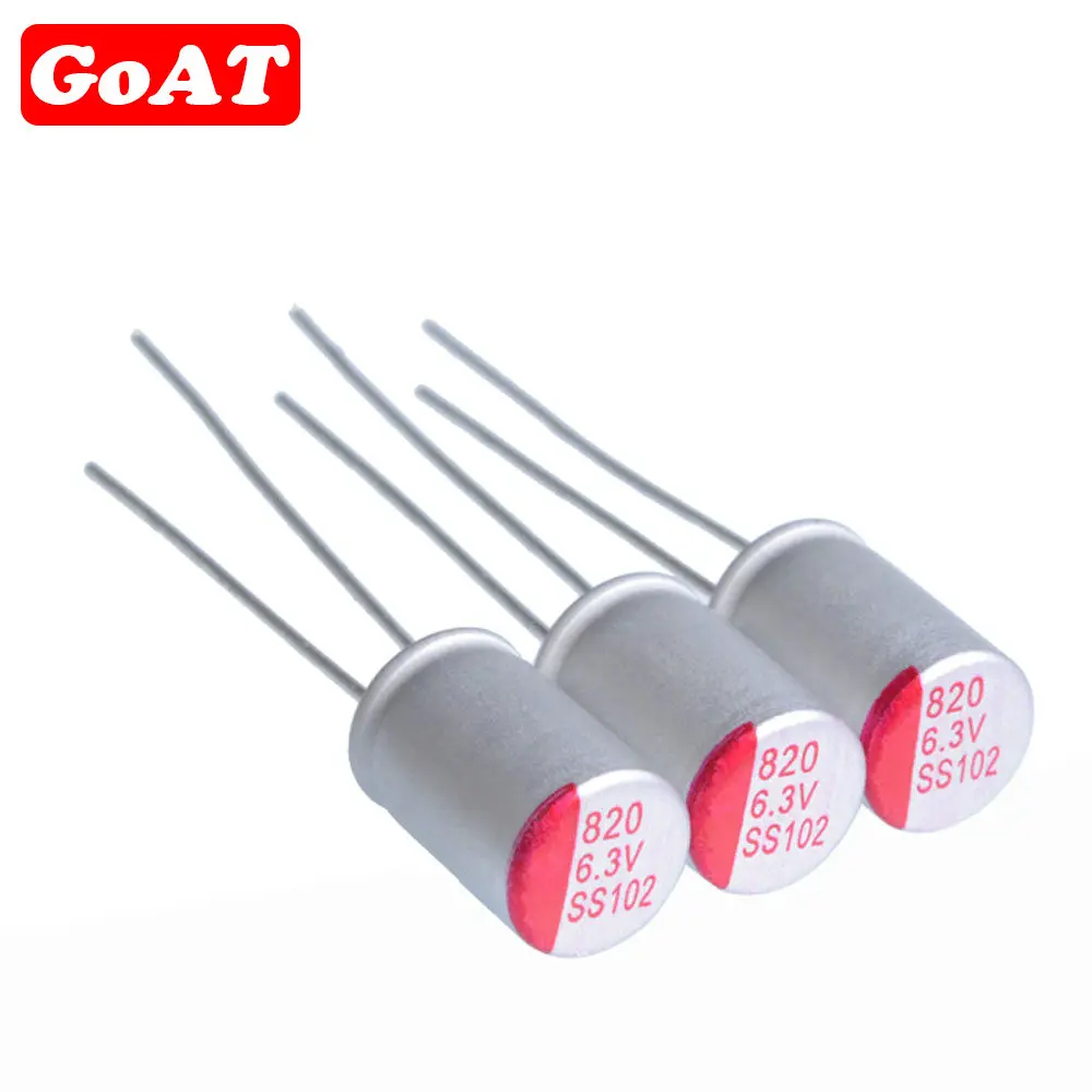 Condensador sólido de polímero 6,3 V 10V 16V 25V 35V 50V 100V 4,7uF 10uF 22uF 33uF 47uF 68uF 100uF 220uF 270uF 330uF 470uF 1000uF 2200uF