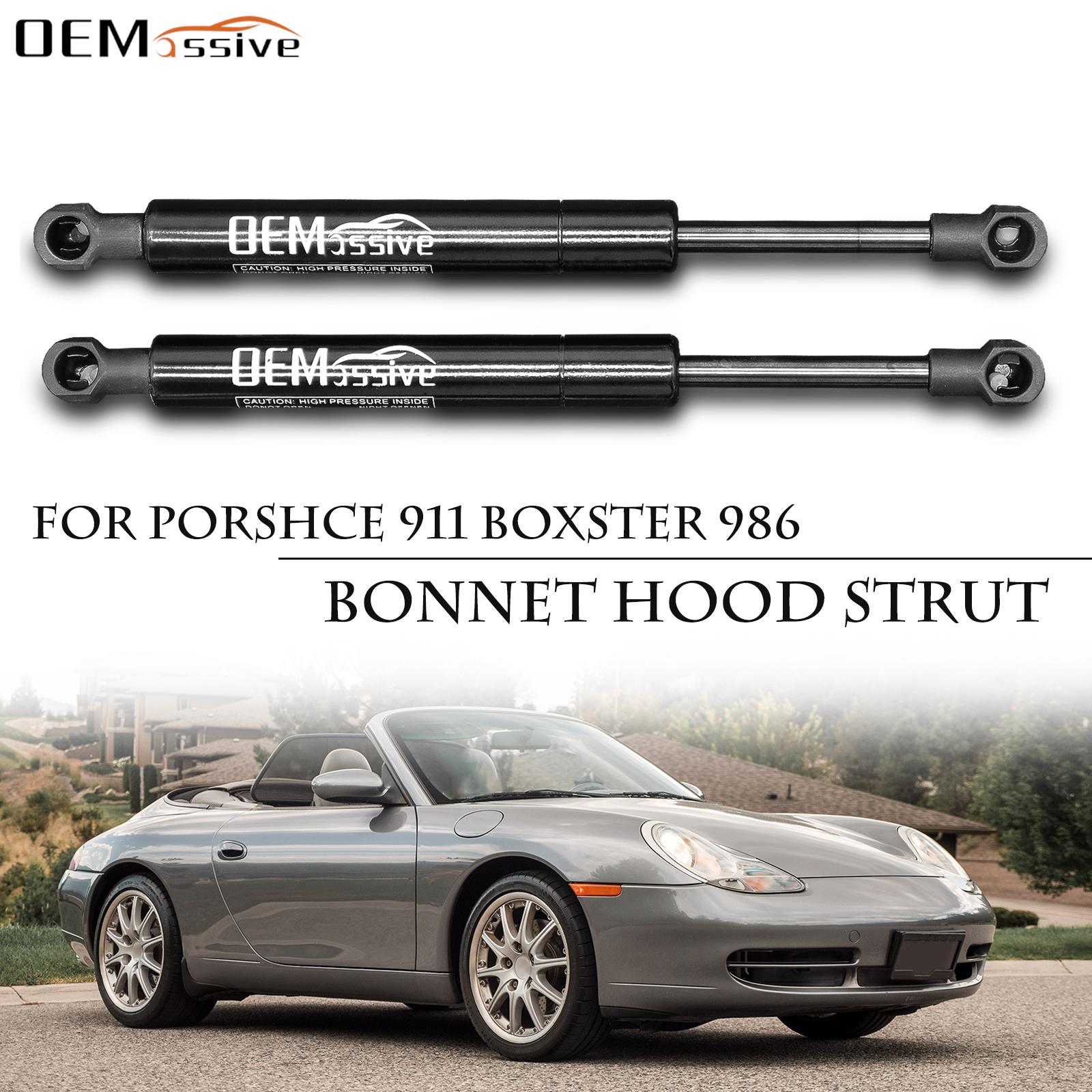 2 suportes de elevação do capô dianteiro, suporte de mola a gás de choque para porsche boxster 986 1996-2004 911 996 1999-2004 99651155101