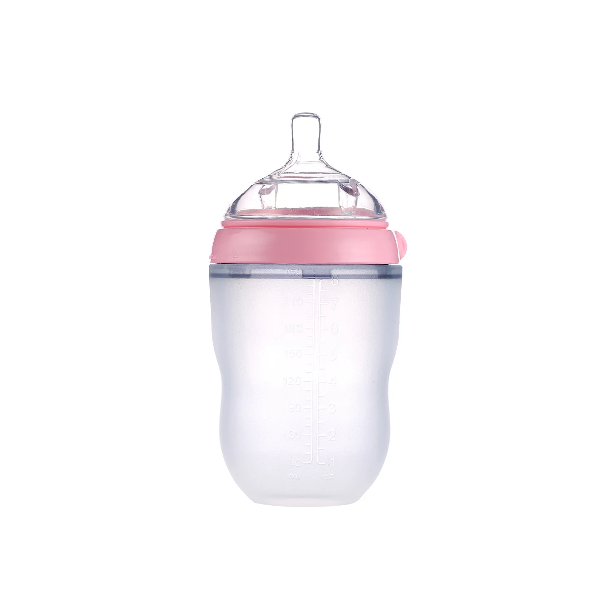 100% biberón de silicona verde 250ml 8oz rosa 150ml 5oz biberón de leche para bebé