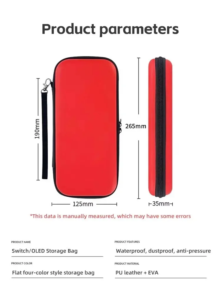 Portable Hard Shell Carrying Case for Switch Console Waterproof Travel Storage Bag