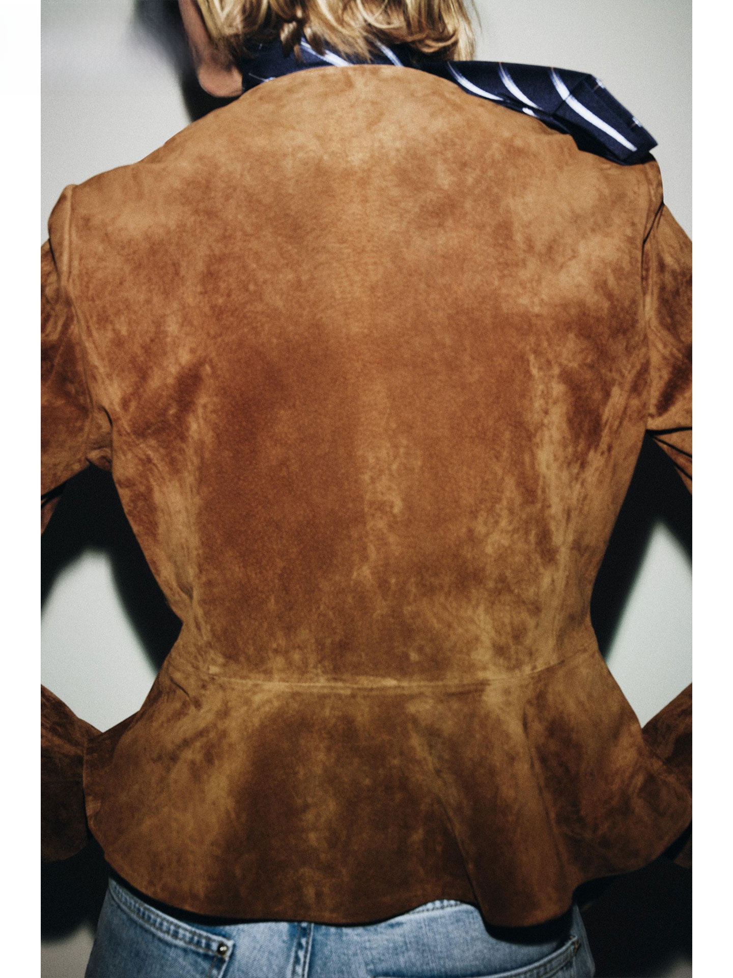 Jaqueta de Couro Fena ZAPRHA com Decote Redondo e Manga Longa, Estilo Casual, Nova Chegada de Outono, Versátil