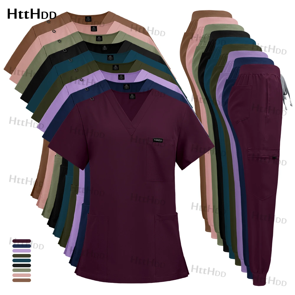 Herren Peelings Uniform Arbeits kleider Frau Arzt OP-Kleid Großhandel Peeling-Sets Schönheits salon Apotheke Tierhandlung Uniformen Top-Hose