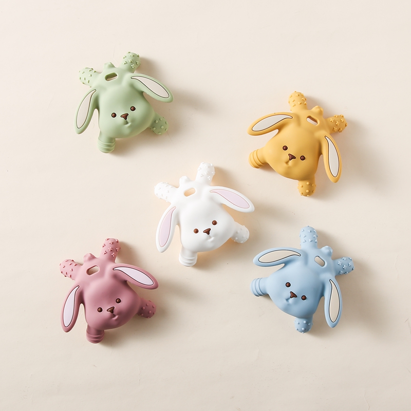 TeWindsor-Jouets de dentition en silicone pour bébé, lapin de dessin animé, jouets pour tout-petits, 0 à 12 mois, 1PC