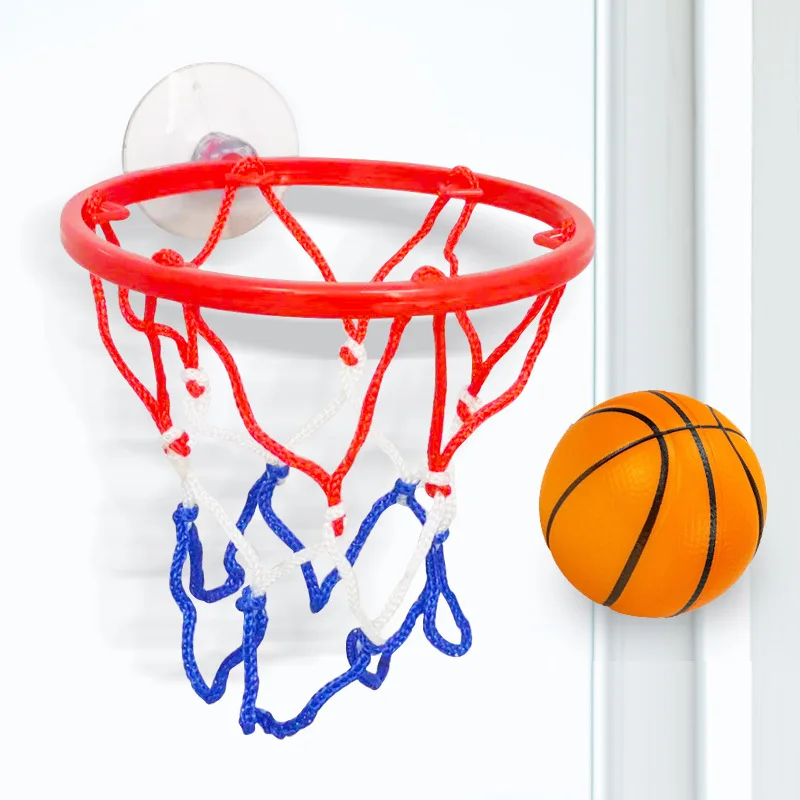 Mini aro de baloncesto divertido y portátil de 6cm, Kit de juguetes para fanáticos del baloncesto en casa, juego deportivo, juego de pelota de descompresión para niños y adultos