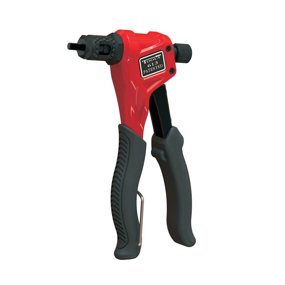 ALLSOME Hand Rivet Nut Kit with 4 Pcs Mandrels M3, M4, M5, M6, Easily Handling Riveting Rivet Gun Kit w Metric  Nose Pieces