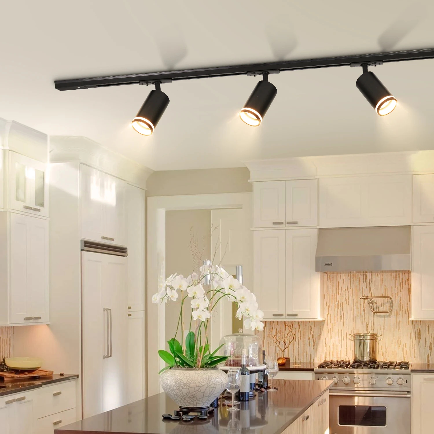 LED-Schienenleuchte GU10 Deckenstrahler für Wohnzimmer, Geschäft, Küche, Strahler, Schienenbeleuchtung, Schiene, Deckenlampen-Sets