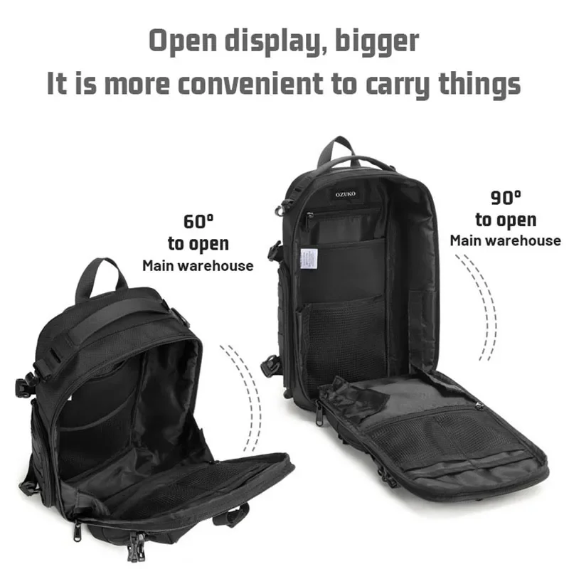 ผู้ชายกระเป๋ากลางแจ้งยุทธวิธีหนึ่งไหล่Crossbodyกระเป๋าความจุสูงกันน้ํากีฬากระเป๋าสําหรับกระเป๋าสะพายชาย