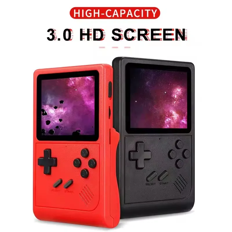 GB300携帯型ゲーム機、3.0インチ画面、TV出力対応、AV出力、レトロゲーム機、8GB内蔵、6000種類以上のゲーム搭載