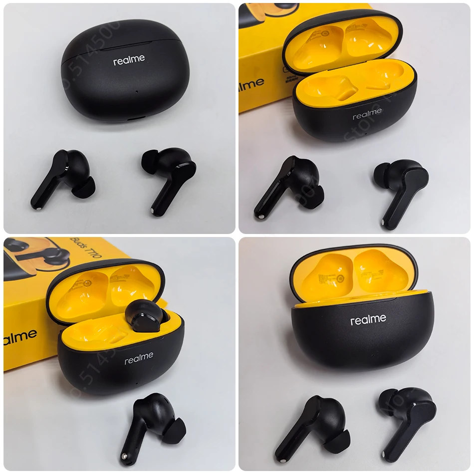 Global Version realme Buds T110 TWS Earphone Bluetooth 5.4 AI ENC Call Cancelling Wireless Headphone 38HourBattery For realme 12