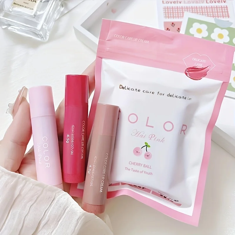 Bálsamo labial hidratante de colores, lápiz labial hidratante, hidratante, diluyente las líneas de los labios, bálsamo labial antisecado