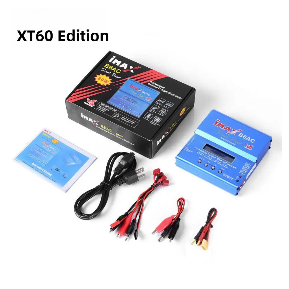 Imax B6 AC RC Lader 80W B6AC 6A Balans Digitaal LCD-scherm Li-ion LiFe Nimh Nicd PB Lipo Batterij ontlader