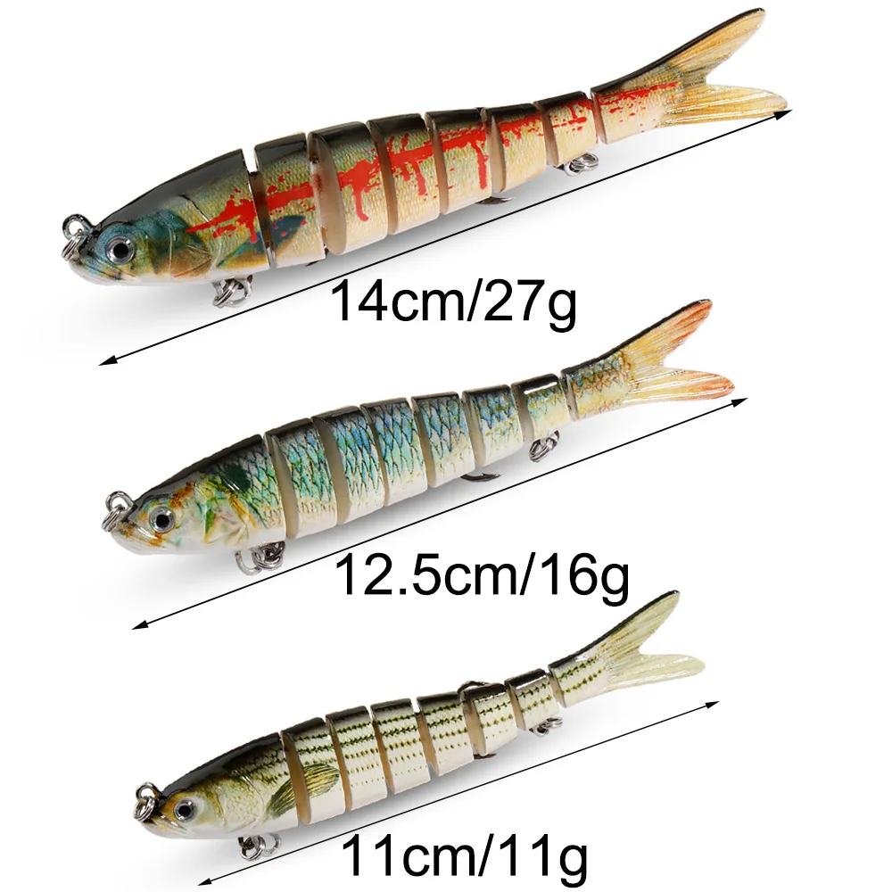 Swimbait 11g 16g 27g Multi Joint Lure Slow Sinking Bionic Fish Swimming Pesca Bass Treble Hook Carp Fishing Tackle Hard Bait