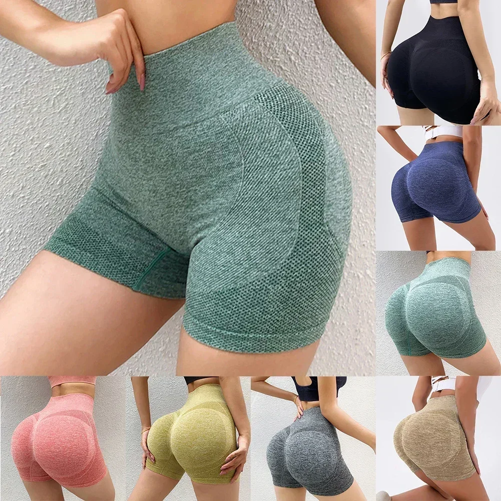 Women/Ladies High Waist Seamless Yoga Shorts Workout Short Pants Fitness Running Sportswear Tights Lift Butt Breathable