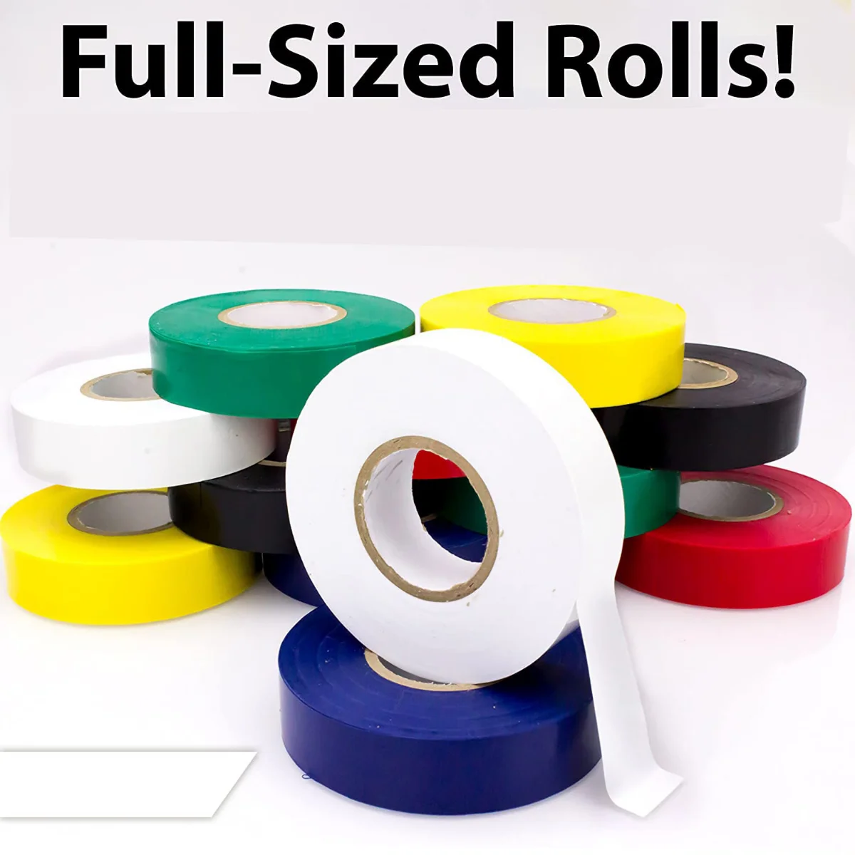 Nastro elettrico colorato resistente alle intemperie da 20 piedi. Colora il tuo cablaggio elettrico in modo sicuro con vinile PVC per interni ed esterni, elencato UL a 600 V