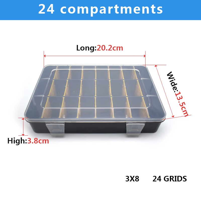 Tool Box Organizers And Storage Plastic Container Compartment Adjustable Detachable Chest Case For Tool Hardware Fastaner Screw