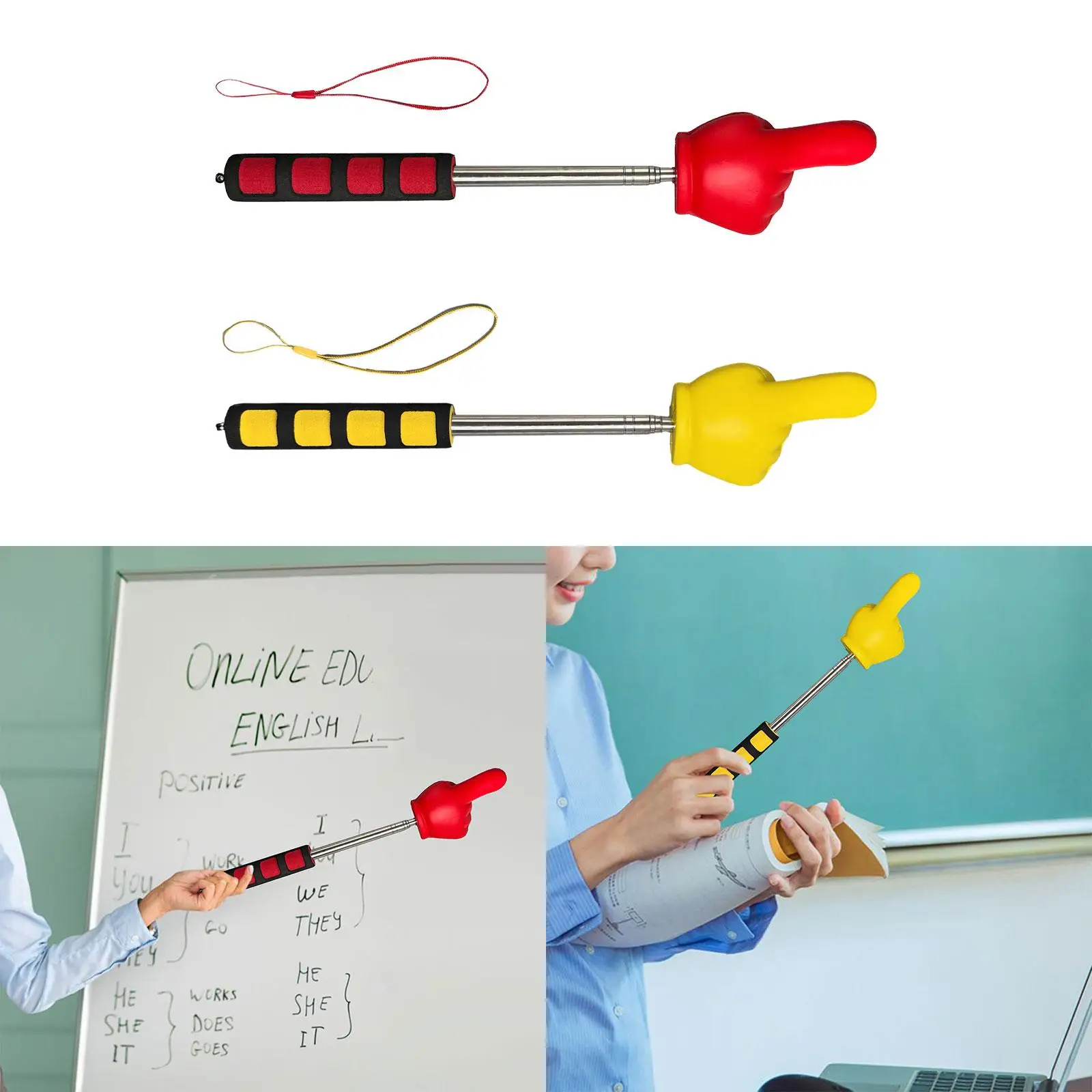 Telescopic Teachers Pointer Stick Mini Hand Pointer, Portable,Presentation Pointer Hand Whiteboard Pointer for Office Teacher