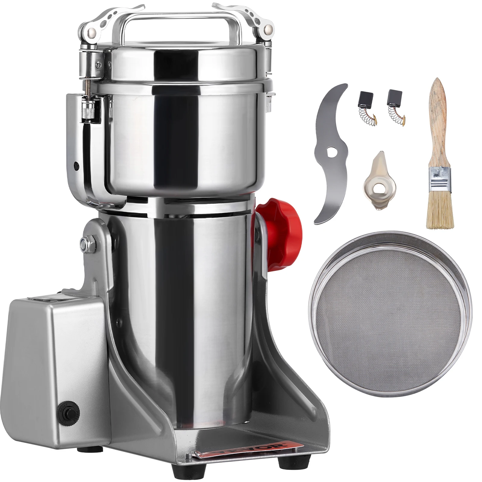 SucceBuy 150–2500 g elektrische Getreidemühle, kommerzielle Schaukel-Gewürzmühle für trockene Kräuter, Körner, Gewürze, Getreide, Kaffee, Mais