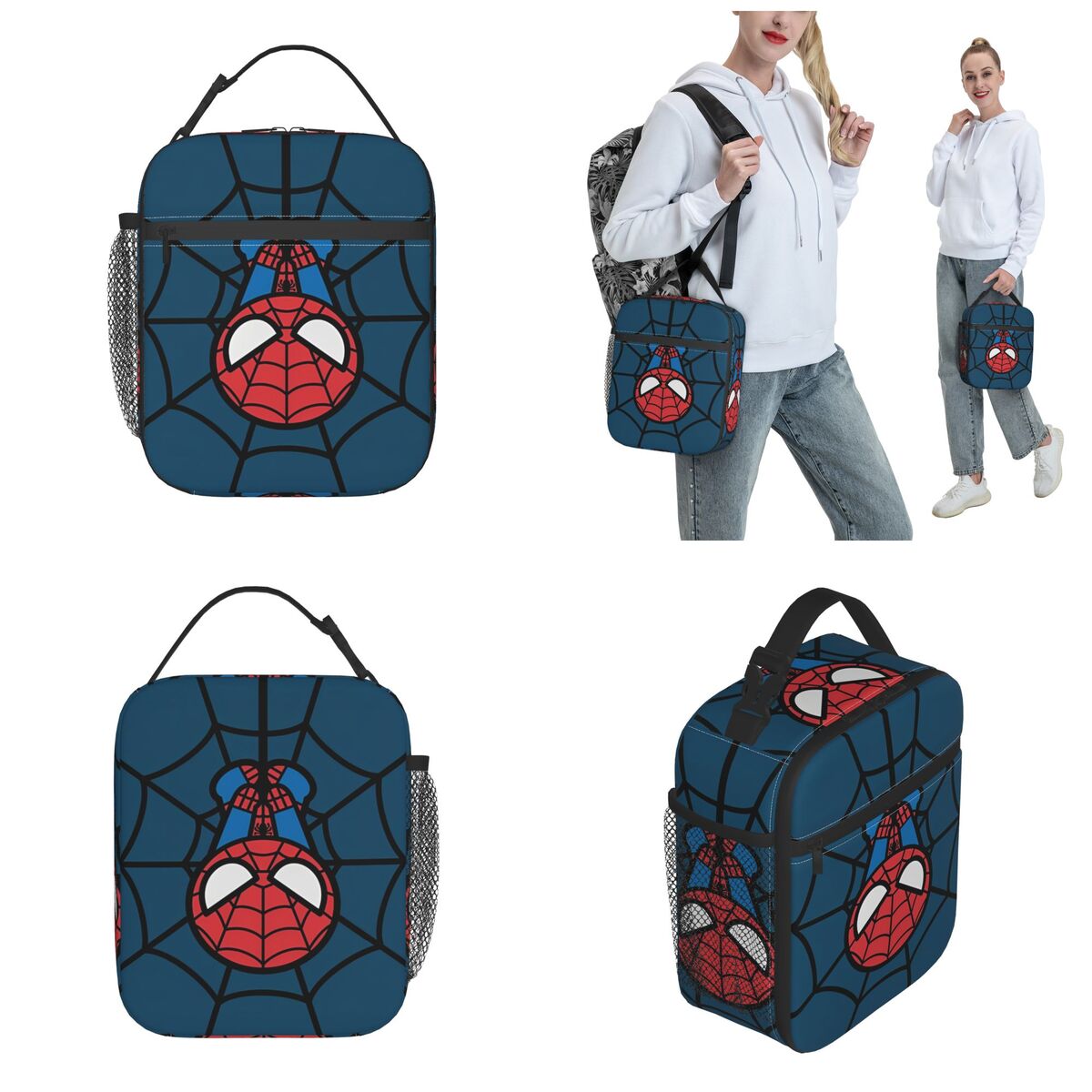 Spider Man Thermal Insulated Lunch Bag for Office Reusable Food Bag Container Thermal Cooler Lunch Boxes