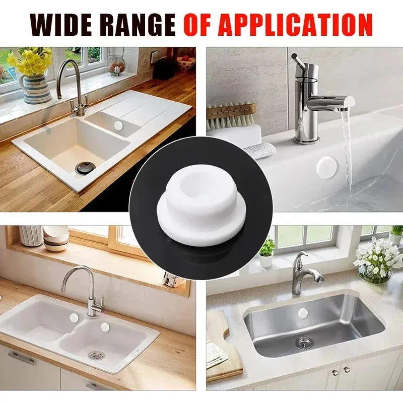 Bacia de lavagem overflow capa cozinha pia do banheiro buraco plug nível água subir overflow água plug banheira drenagem capa