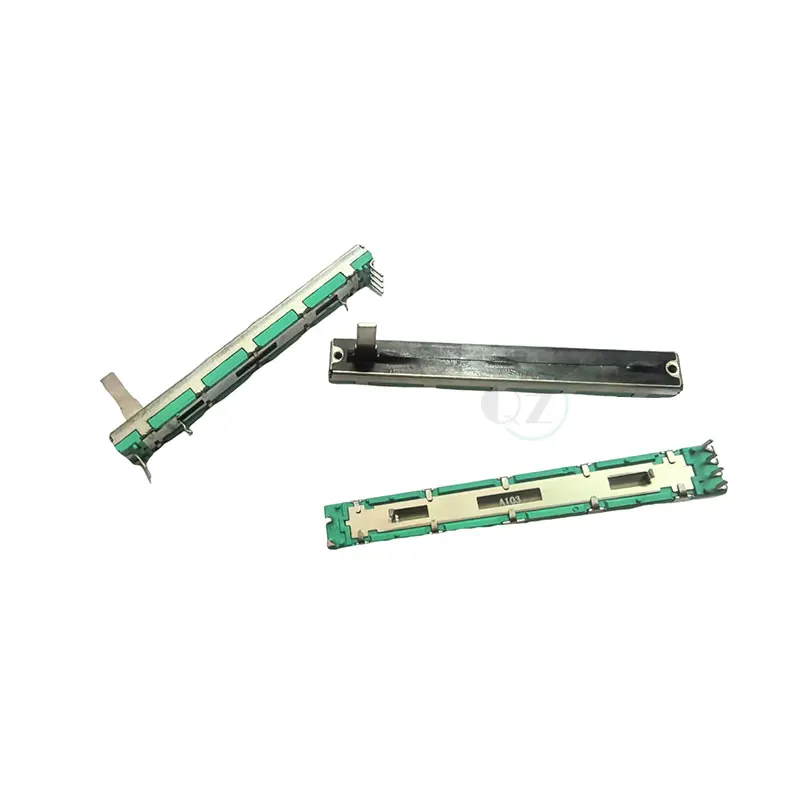 5 uds revestimiento deslizante recto potenciómetro mezclador Fader resistencias variables B103 10K Ohm 75mm atenuador de doble canal A10K A20K A50K D10K