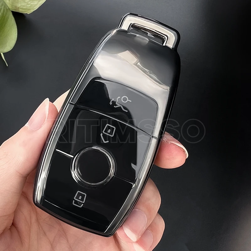 Funda transparente de TPU para llave de coche, Protector de carcasa para llave Mercedes Benz E C S GLC clase E200 E400 E63 W213 S550 S560 C260 A200