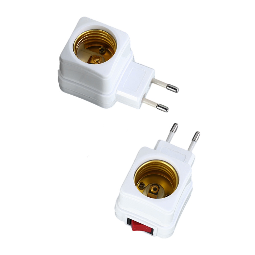 E27 LED Light Lamp Bulbs Socket Base Holder EU Plug Adapter ON/OFF Switch Lighting Accessories